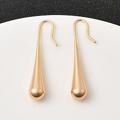 Настоящее золото 18K Латунные серьги-капли с подвесками для женщин, без никеля , реальный 18 k позолоченный, 36x7 мм