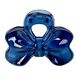 Синий Пластиковые зажимы бантом коготь волос, аксессуары для волос для женщин и девочек, синие, 73x56x40 мм