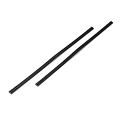 Black Cowhide Leather Sew On Bag Handles, Bag Strap Replacement Accessories, Black, 39x1x0.3cm, Hole: 1.5mm