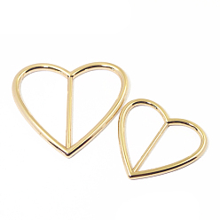 Golden Zinc Alloy Buckles, or Strap Leathercraft Bag Belt, Heart, Golden, Hole: 25mm
