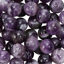 Amethyst Natural Grade B Amethyst Beads Strands, Round, 10mm, Hole: 1mm, about 38pcs/strand, 15.30''(38.86cm), 1 strand/set