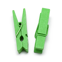 Зеленый лайм Окрашенные деревянные суда колышки клипы, зеленый лайм, 35x7x10 мм