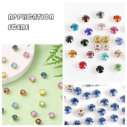 Stainless Steel Color 201 Stainless Steel Sew on Prong Settings, Rhinestone Claw Settings, Flat Round, Stainless Steel Color, 7.5x6mm, Tray: 7mm, fit for SS33 Diamond Shape Rhinestone