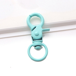 Turquoise Pâle Fermoirs pivotants en fer peint à la bombe, turquoise pale, 45mm