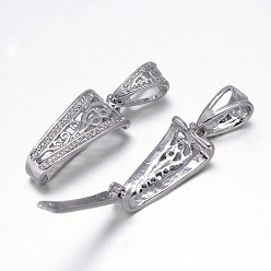 Платина Филигрань стойки покрытие латунь оснастки на поруки, платина, 24x11x7 мм, отверстие: 8x3 мм, внутренний размер (место для пончика): около 17.8 мм в длину, толщиной 5 мм 