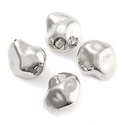 Платина CCB пластиковые шарики, самородки, платина, 19.5x18x13 мм, отверстие : 1.2 мм, Около 265 шт / 500 г