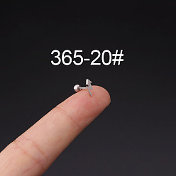 Луна 316l серьги из хирургической нержавеющей стали для хряща, цвет нержавеющей стали, удар молнии, 6 мм, штифты : 0.8 мм