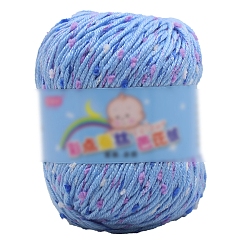 Васильковый Полиэфирная пряжа, твидовая пряжа, для свитера-шапки, для вязания крючком принадлежности, васильковый, 2 мм, около 85.30 ярдов (78 м) / моток