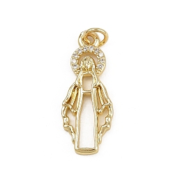 Настоящее золото 18K Латунные микро проложить кубического циркония подвески, без кадмия и без свинца, с целью перехода в кольце, реальный 18 k позолоченный, 26x10.5x3 мм, отверстие : 3 мм