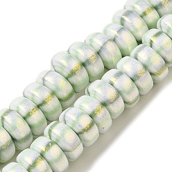 Нектар Полимерной глины ручной работы бисер нитей, с блеском порошок, рондель, нектар, 7~7.5x3~3.5 мм, отверстие : 1.6 мм, около 116~118 шт / нитка, 15.55~15.94'' (39.5~40.5 см)