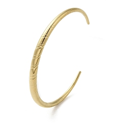 Золотой 304 открытые браслеты-манжеты из нержавеющей стали, украшения для женщин, золотые, внутренний диаметр: 2-1/2x2-1/8 дюйм (6.3x5.4 см)
