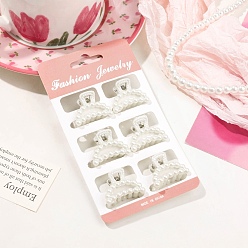 Луна 6шт. пластиковые жемчужные заколки-коготки для волос, аксессуары для волос для женщин и девочек, луна, Размер упаковки: 125x70 mm