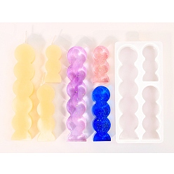 Round DIY Candle Silicone Molds, for Candle Making, Round, 15x6.7x2.1cm, Inner Diameter: 5.6~14.1x2.4~2.8cm