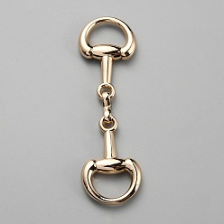 Light Gold Пряжки для трензеля с кольцом из сплава d, для ювелирных изделий с трензелем diy, украшение обуви бездельников, золотой свет, 72x21x6 мм