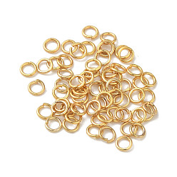Настоящее золото 18K 304 из нержавеющей стали открыты кольца прыжок, круглые, для плетения кольчуги, реальный 18 k позолоченный, 2.5x0.4 мм, внутренний диаметр: 1.4 мм