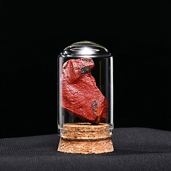 Красный Камень Необработанные натуральные украшения из самородков красной яшмы, Стеклянные и деревянные колокольчики, образцы минералов, статуи для домашнего настольного украшения по фэн-шуй, 55x35 мм