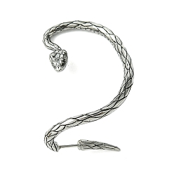 Serpiente 316 aretes quirúrgicos de acero inoxidable, izquierda, serpiente, 51.6x36x2.9~4.6 mm