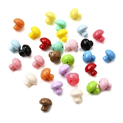 (52) Непрозрачная лаванда Непрозрачные акриловые бусины, гриб, разноцветные, 13.5x13.5 мм, отверстие : 1.8 мм