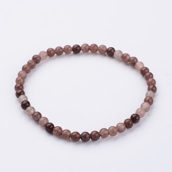 Mixed Stone Natural Mixed Stone Stretch Bracelets, with Elastic Fibre Wire, 2-1/8 inch(55mm)