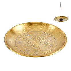 Золотой Подставки для благовоний из нержавеющей стали, круглые, золотые, 122x10.5 мм