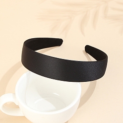 Черный Атласные резинки для волос, ювелирные аксессуары для волос, чёрные, 370x30 мм