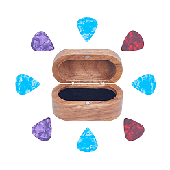 (52) Непрозрачная лаванда 8шт. художественный пластиковый медиатор для гитары, гитарные аксессуары, неровный, треугольные, с 1деревянными ящиками для хранения гитарных медиаторов, разноцветные, 30x25.5x1 мм