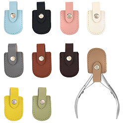 (52) Непрозрачная лаванда 10 шт. 10 цвета чехлы для кусачек из искусственной кожи в форме дуги, сумки для маникюрных инструментов, разноцветные, 68x38x9 мм, 1 шт / цвет