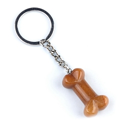 Топаз Нефрит Костяной брелок, натуральный топаз нефрит подвесное украшение для рюкзака, 9 см