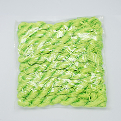 Green Yellow Nylon Thread, Nylon Jewelry Cord for Custom Woven Bracelets Making, Green Yellow, 1mm, about 26.24 yards(24m)/bundle, 10bundles/bag, about 262.46 yards(240m)/bag