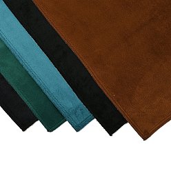 (52) Непрозрачная лаванда Бархатная салфетка для полировки серебра для ювелирных изделий, квадратный, разноцветные, 40.8x40x0.15 см