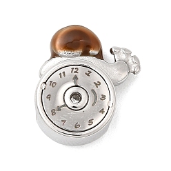 Нержавеющая Сталь Цвет 304 эмаль нержавеющей стали европейские шарики, бусины с большим отверстием, улитка и часы, цвет нержавеющей стали, 16x13.5x8 мм, отверстие : 5 мм