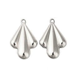 Нержавеющая Сталь Цвет Не тускнеющие 304 подвески из нержавеющей стали, лист, цвет нержавеющей стали, 20x13x1.5 мм, отверстие : 1.4 мм