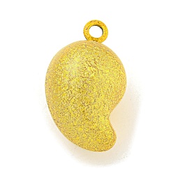 Golden Brass Bell Pendants, Magatama, Golden, 28x16.5x17mm, Hole: 3mm