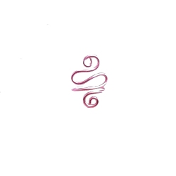 Фиолетовый Железный инструмент для вязания крючком, вязание колец на спицах, фиолетовые, 32x20 мм