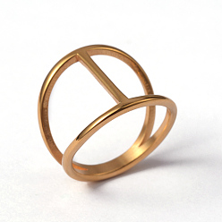 Золотой 304 из нержавеющей стали полые кольца, золотые, 16 мм