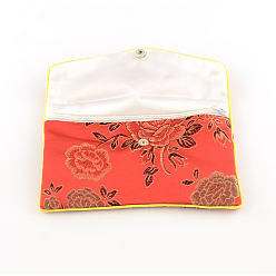 Mixed Color Rectangle Cloth Zip Pouches, Bag, Purse, Mixed Color, 11x16cm