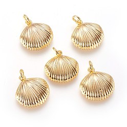 Золотой Латунные подвески, с целью перехода в кольце, оболочка, золотые, 16x15x4 мм, отверстие : 3 мм