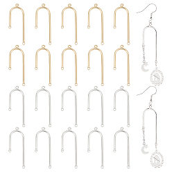 Платиновый & Золотой 20 шт. 2 цвета латунные подвески, посох прелести, платиной и золотом, 37.5x14.5x1.5 мм, отверстия : 1.2 mm и 1.5 мм, 10 шт / цвет