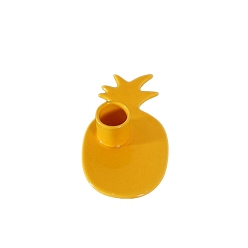 Ананас Креативный керамический подсвечник в форме фруктов, украшение для дома, желтые, ананас, 130x70 мм
