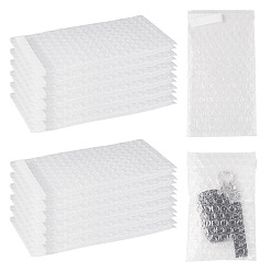 Белый Пакеты из пузырчатой полиэтиленовой пленки, самоклеящиеся пузырчатые конверты, прямоугольные, белые, 19x10x0.2 см