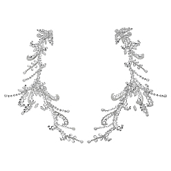 Прозрачный 1 пара акриловых цветов, аксессуары для украшения своими руками, прозрачные, 380x170x3 мм