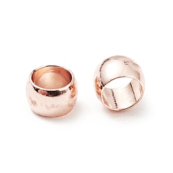 Roségold Messing Perlen, cadmiumfrei und bleifrei, langlebig überzogen, Rondell, Roségold, 4x2.5 mm, Bohrung: 3 mm