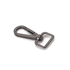 Черный Цвет Металла Застежками сплава поворотные, поворотный карабин-лобстер, металлический черный , 58x26 мм