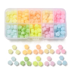 Couleur Mélangete 10 colore les particules de cire à cacheter lumineuses, pour cachet de cachet rétro, brillent dans le noir, octogone, couleur mixte, 9x9x6mm
