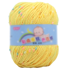 Желтый Полиэфирная пряжа, твидовая пряжа, для свитера-шапки, для вязания крючком принадлежности, желтые, 2 мм, около 85.30 ярдов (78 м) / моток