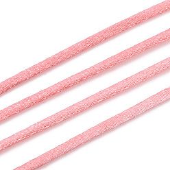 Светло-Коралловый Нейлоновая нить, гремучий атласный шнур, свет коралловый, 1.0 мм, около 76.55 ярдов (70 м) / рулон
