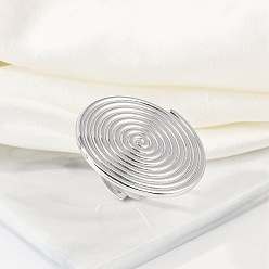 Нержавеющая Сталь Цвет Антикоррозийные 304 плоские круглые открытые манжетные кольца из нержавеющей стали, Кольца для женщин, цвет нержавеющей стали, круглый : 35 мм, регулируемый