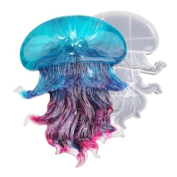Jellyfish Форма из пищевого силикона своими руками, формы для литья смолы, для уф-смолы, изготовление изделий из эпоксидной смолы, белые, медуза, 252x205x27 мм