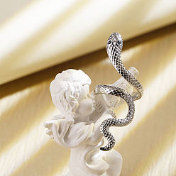 Нержавеющая Сталь Цвет Регулируемые 304 кольца открытой манжеты из нержавеющей стали, змея, цвет нержавеющей стали, 55 мм, внутренний диаметр: 18 мм