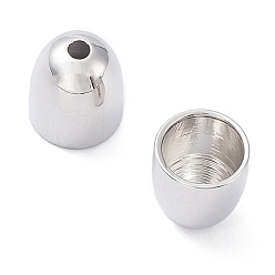 Платинированный Латуни мозг заканчивается, Торцевые крышки, без кадмия, без никеля и без свинца, конус, Реальная платина, 8x7 мм, отверстие : 1.5 мм, внутренний диаметр: 6 мм